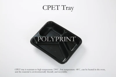  Microwave-Safe Cpet Meal Tray Aviation Container Disposable Tableware
