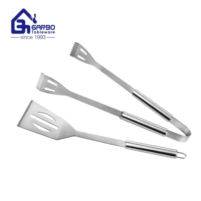 China Factory Wholesale 3PCS Stainless Steel Kitchen Tools Set Grilling Utensils Tools Set Stainless Steel BBQ Tools Gift Kitchen Grilling Accessories