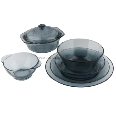 Wholesale Grey Western Tableware Microwave Safe Dinnerware Kitchenware Sets for Home