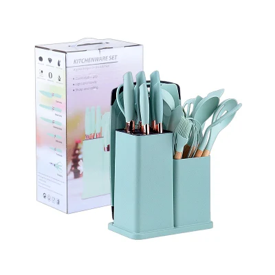 China Factory Cheap Low Price Silicone Utensils Sets Silicone Cooking Utensils Set 19PCS 19 PCS 19 Pieces Cooking Tools Accessories Silicone Kitchen Utensil Set