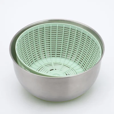 Wholesale Kitchen Stainless Steel Bowl Vegetable Salad Spinner Indoor Fruit Washer Tool