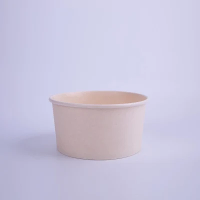 PLA 750ml Disposable Take Away Food Paper Packing Salad Bowl