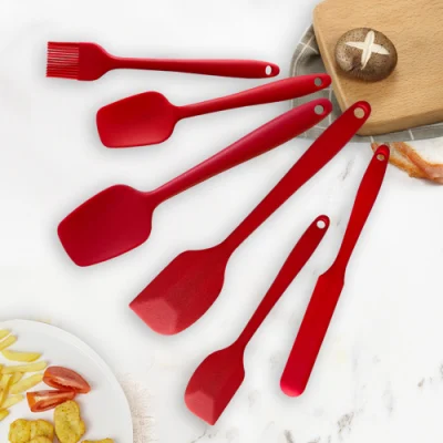 Highly Quality Kitchen Spatula Set Silicone Scrapers Spoon Non-Stick Silicone Cake BBQ Heat Resistant Cooking Baking Tools