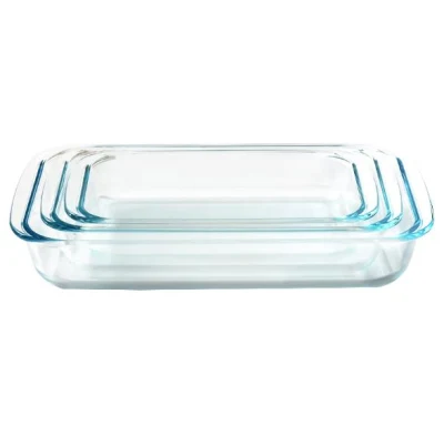 Borosilicate Glass Baking Dish Set Baking Tray Set Microwave Glass Bakeware Sets