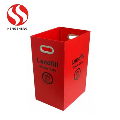 Household Recycle Storage Trash Can PP Corrugated Plastic Garbage Recycle Bins