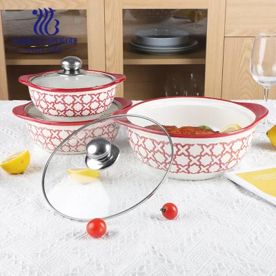 China Customized Dinnerware Dinnerware Ceramic Bowl Wirh So-Da Lime Glass Lid Porcelain Bowl