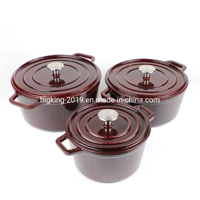 Enamel Cast Iron Cookware Round Casserole Cooking Pot