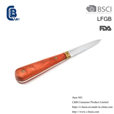 Non-Slip Stainless Steel Oyster Knife, Wooden Handle Clam Knife, Seafood Opener Tools, Kitchen Tools