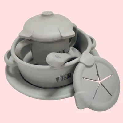 Household Food Grade Silicone Feeding Bowl Kitchen Tool Baby Dinner Set