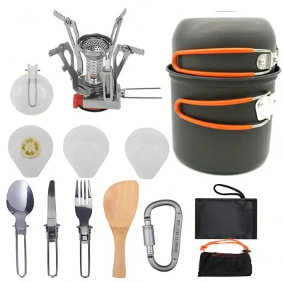 Outdoor Tableware Camping Cookware Set Camping Cooking Set for Hiking and Outdoors