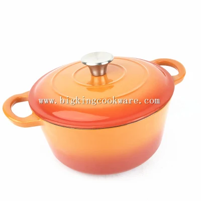 Cast Iron Soup Pot for Cooking Stew Pot Cast Iron Cookware Oven Dish Metal Enamel Casserole