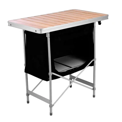 Portable Outdoor Kitchen Home Furniture Camping Kitchen with Bamboo Top Board