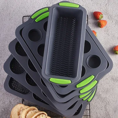 6 PCS Silicone Baking Set Nonstick Silicone Bakeware Set with Bread Loaf Pan, Muffin Pan,