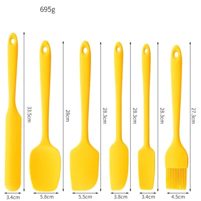  Heat Resistant Silicone Spatulas Bakeware Ergonomic Kitchen Utensils