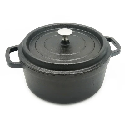 7qt 28cm Non Stick Preseasoned Cast Iron Cookware Dutch Oven Caserole Pot 7L