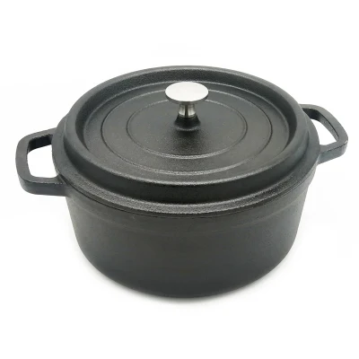  7qt 28cm Non Stick Preseasoned Cast Iron Cookware Dutch Oven Caserole Pot 7L