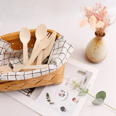Compostable Wooden Cutlery Disposable Environmental Tableware