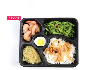 Hit PP Plastic Grid Lunch Box Disposable Tableware
