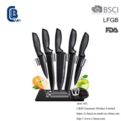Kitchen Tools Stainless Steel Chef Knife Set with Stand Cutting Meat Vegetables Cook Knife Wiko Kitchenware