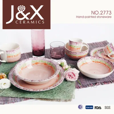 Hot Selling 18PCS Hand Painted Tableware Set Wholesale Ceramic Dinnerware Set