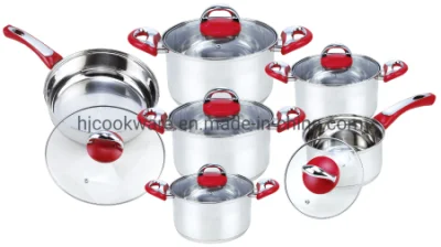 Dinnerware Kitchen Accessories Set 12/14PCS Stainless Steel Cookware Set