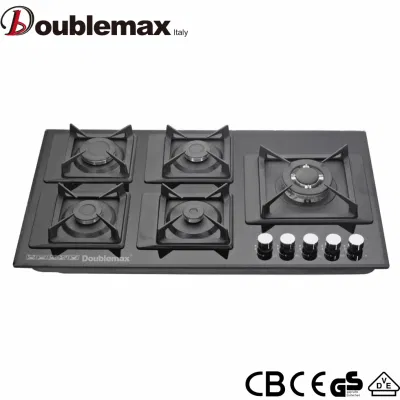 China Popular Cooking Appliances 5 Burner Stainless Steel Table Top Gas Stove Cooker
