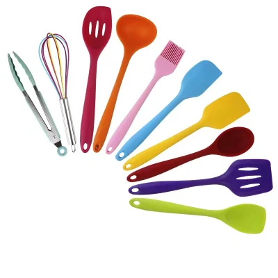 Kitchen Gadgets 10 PCS Cooking Tool Silicone Kitchen Utensil Accessories Tool Sets with Soft Handle