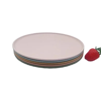Aveco 100% Biodegradable PLA Bamboo Fiber Kids Tableware Plate Sets, Dinnerware Sets, Dining Plates Set of 4