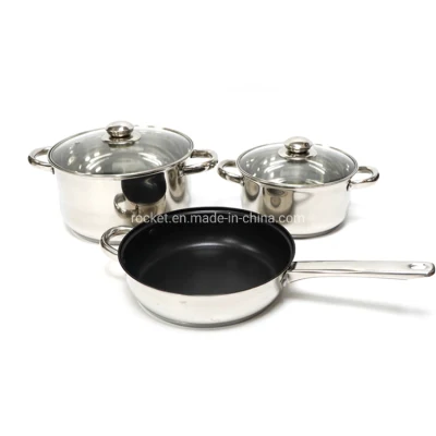 Kitchen Tools Hotel Home OEM Outdoor Camping Stainless Steel Cooking Pot Set Non Stick Cookware