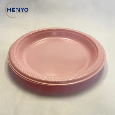 Wholesale Plastic Dinner Round Plate Outdoor BBQ Fish Dish Party Pastry Tableware