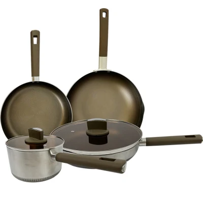  Cast Iron Kitchen Cooking Pan Pot Set Non Stick Cookware Sets with Nonstick Coating