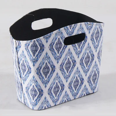 Wholesale EVA Cloth Canvas Fabric Collapsible Baby Picnic Storage Basket Organizer