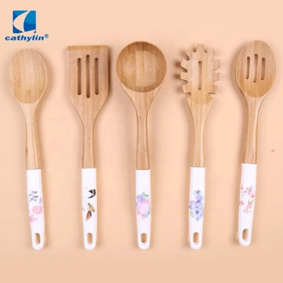 Top Sell Slotted Turner Soup Spoon Multipurpose Wooden Kitchen Tools