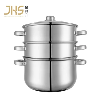  Kitchen Cookware Stainless Steel 2 Layer Cooking Food Steamer Cooking Couscous Pot