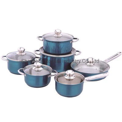 Glass Lid Mini Casserole Pots Picnic Colorful Coating Cookware Sets Camping Colored Metal Color Cooking Pot Wholesale