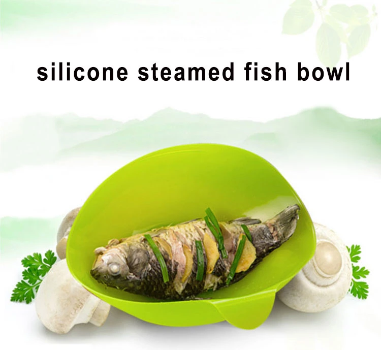 Silicone Steamer Microwave Vegetable Steamer Folding Bread Baking Pan Bowl Fish Poacher Home Kitchen Baking Tools