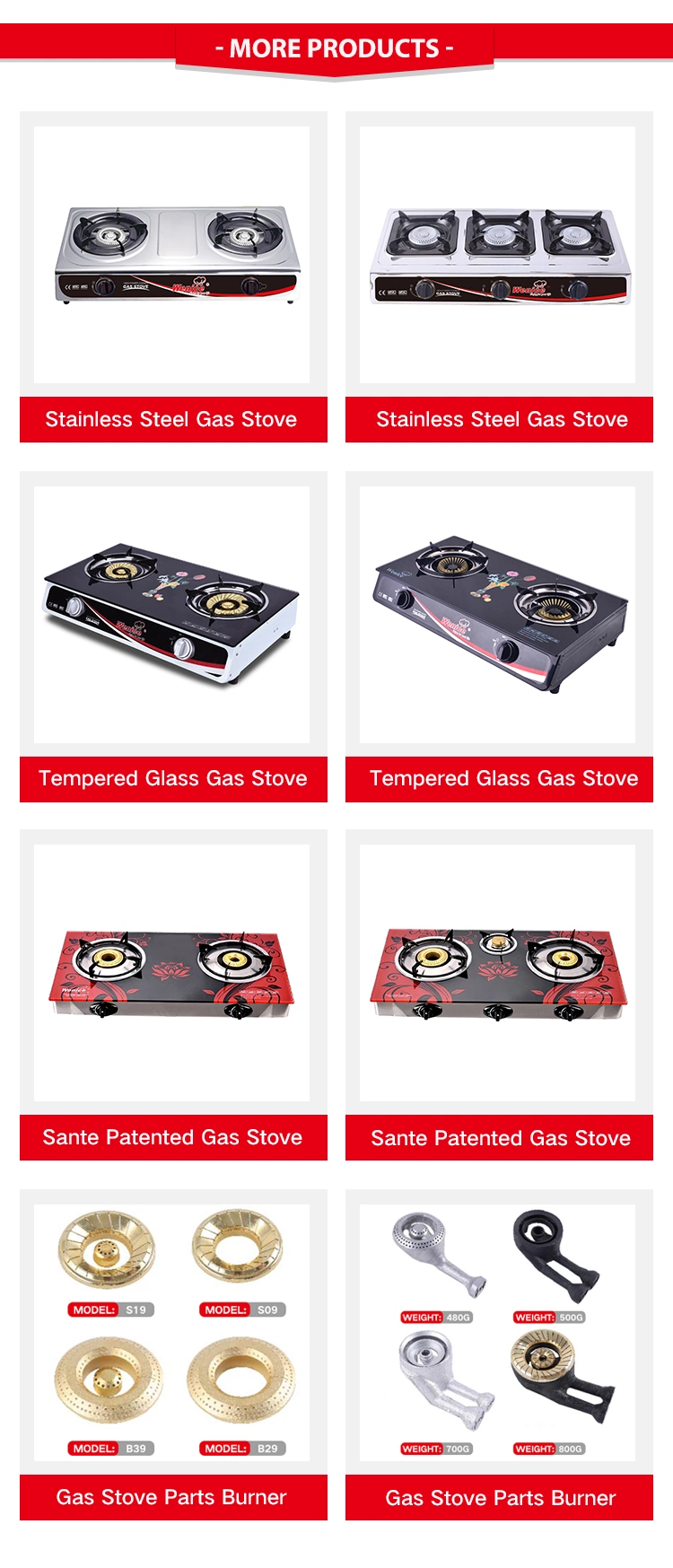 Africa Popular Model Low Consumption Tempered Glass Cooktop Single Burner 8111 Gas Cooker