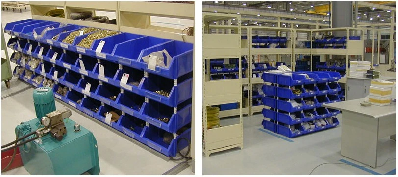 Warehouse Spare Parts Stackable Plastic Storage Bins for Hardware Storage