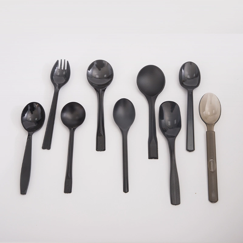 PP PS Plastic Cutlery Set Spoons Teaspoon Ice-Cream Spoon Custom Size Packing Logo Tableware