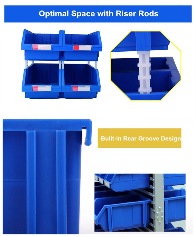 Heavy Duty Large Size Warehouse Spare Parts Industrial Stackable Plastic Storage Bins