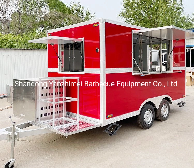 Hot Sale Mobile Food Trailer Cooking Truck Hot Dog Cart