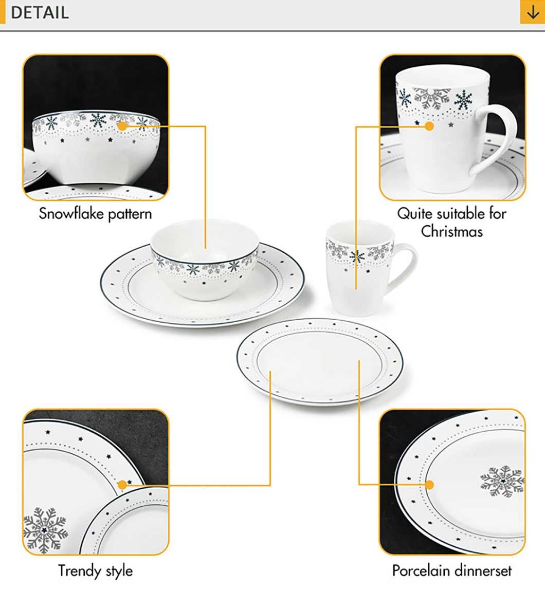 Factory Price Ceramic White Plates Nordic Porcelain Dinnerware Crockery Set Bowl Set Dining Tableware