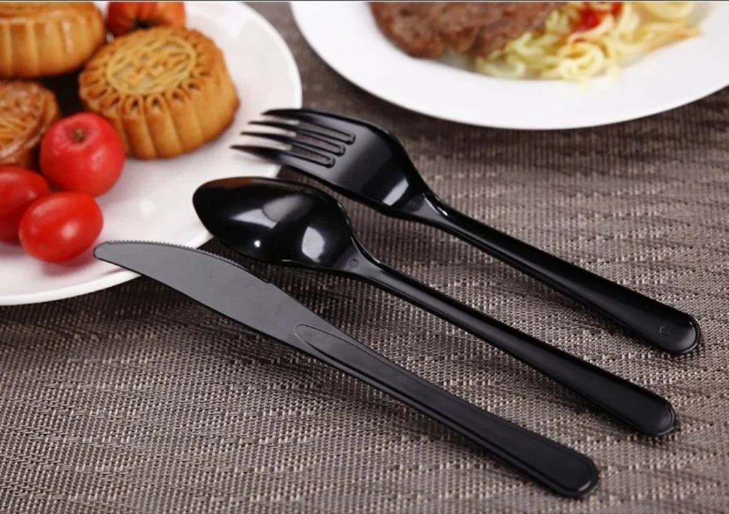 Disposable Plastic Cutlery Spoon Fork and Knife, Plastic Tableware Set