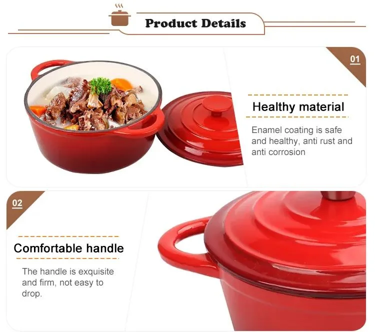 Cookware Brands on Sale Iron Cast Cookware Color Enameled Dutch Oven Cast Iron Pot