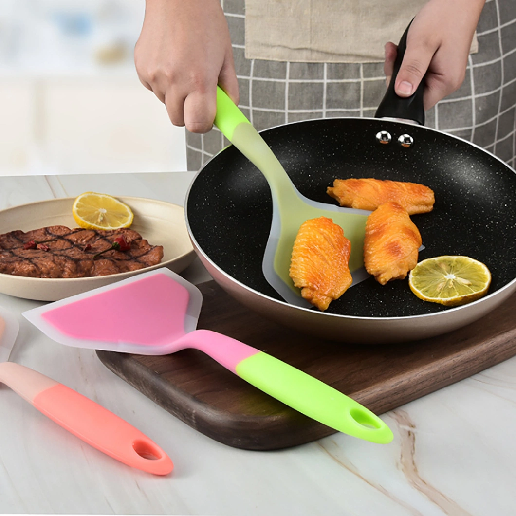 3 Colors Cooking Kitchen Utensils Silicone Spatula Non-Stick Tools