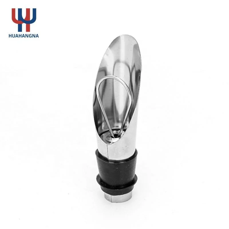 Customized Stainless Steel Champagne Red Wine Pourer and Stopper Metal Vacuum Bar Kitchen Tools Accessories