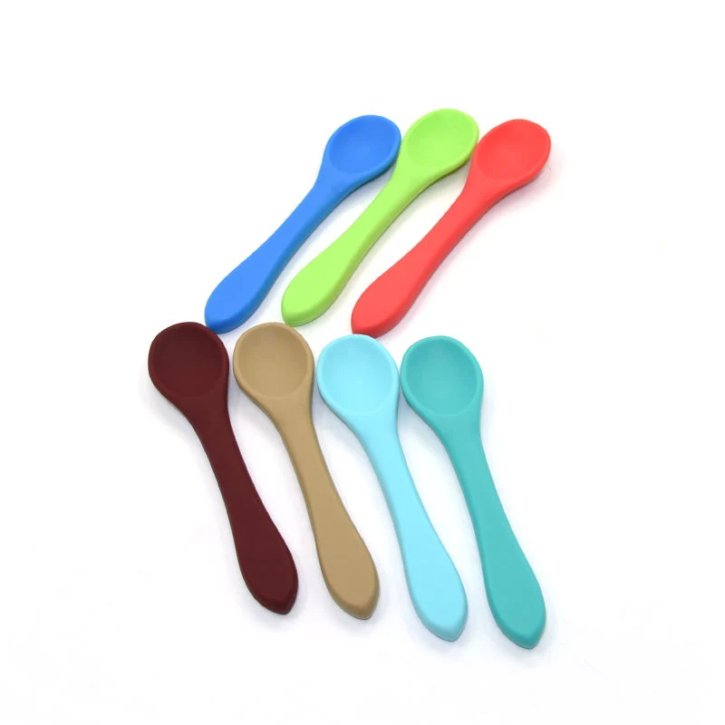 BPA Free Silicone Baby Tableware Spoon and Fork Sets for Kid