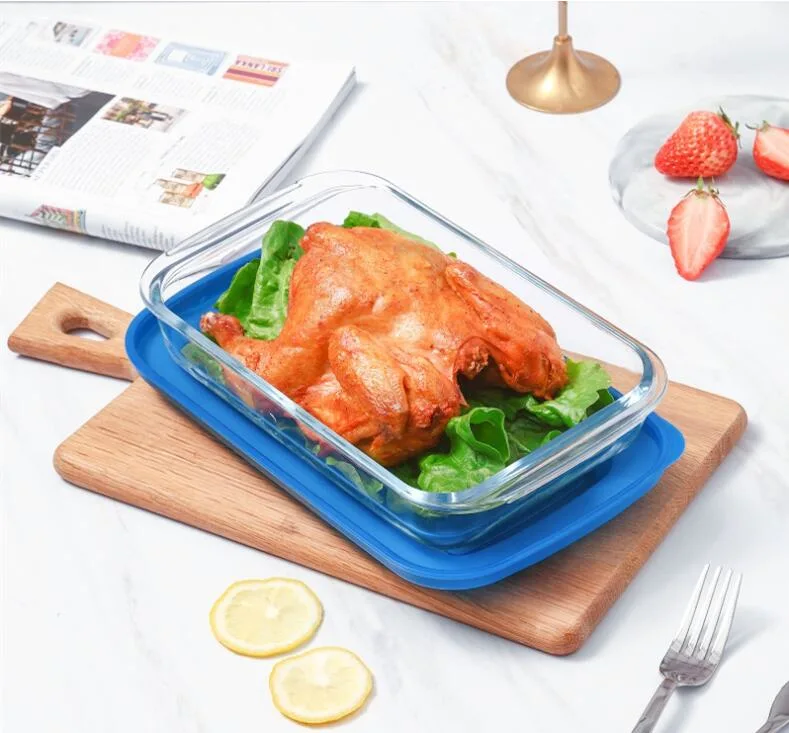 Eco-Friendly Heat-Resisting Square Glass Baking Dish Tray Microwave Safe High Borosilicate Glass Bakeware