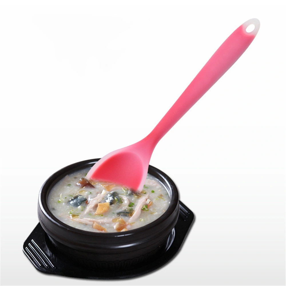 Non-Toxic Dishwashaer Reusable Heat Resistant Food-Grade Silicone Baby Soup Spoon