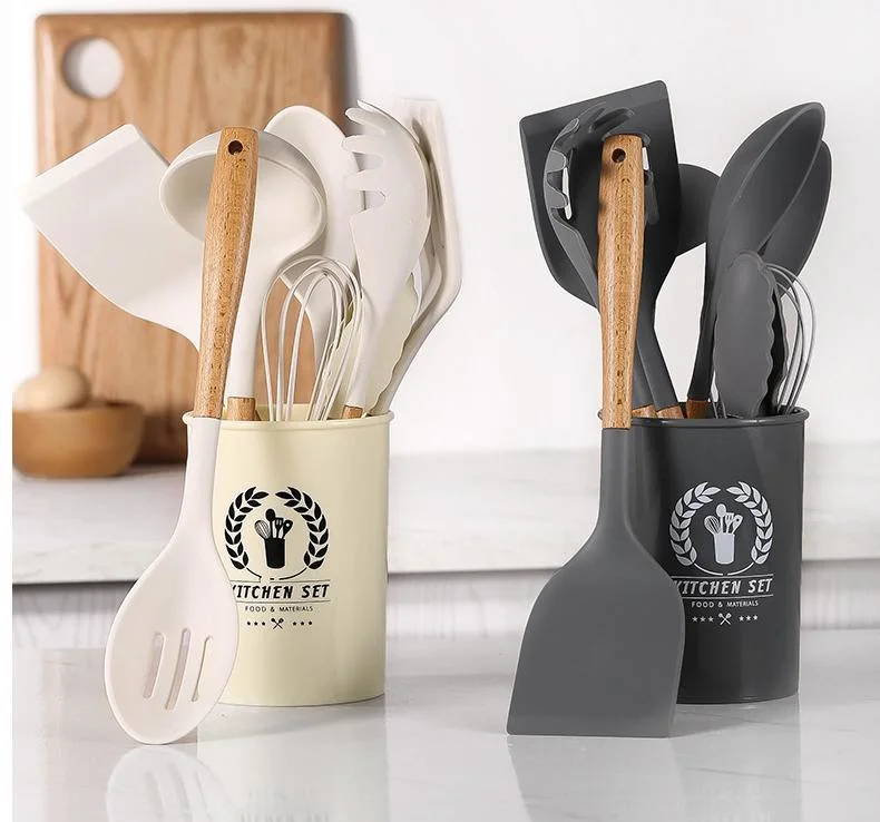 High Quality 8PCS House Gadgets Wooden Handle Cooking Kitchen Utensils Tools Set